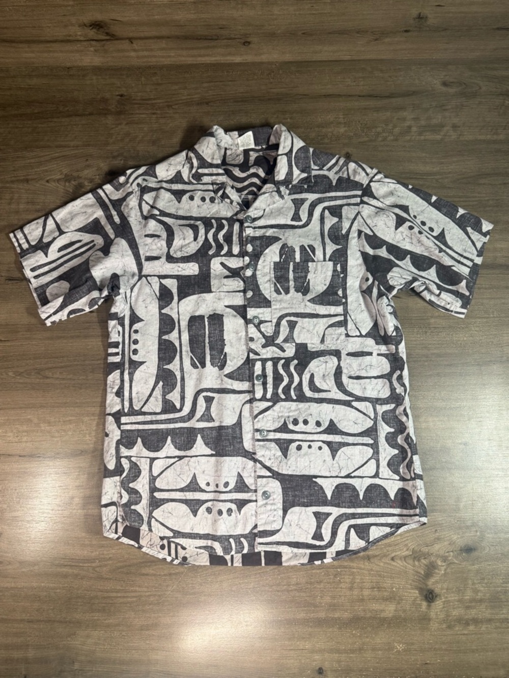 Surfers Alliance Men’s Short Sleeve Button Down Collar Shirt Size Large